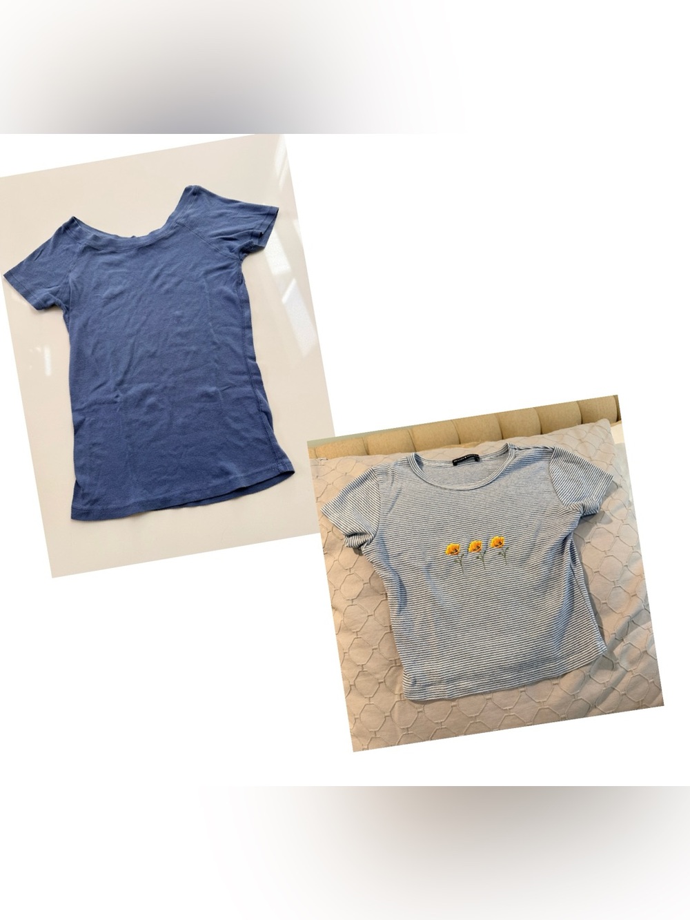 Brandy Melville - Lot of 2 - Short sleeve Top shirts ~ One Size - Cotton